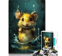 Teenager Puzzles Cute Little Yellow Mouse 1000 Piece Jigsaw Puzzle for Adults Teens,Challenging Game And Family Play Secret Santa Gifts 26x38cm