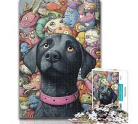 Teenager Puzzles Dog Art 1000 Piece Jigsaw Puzzle for Adults And Teenagers,Train Your Brain And Hands Birthday Present, Gifts 50x75cm