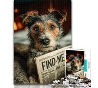 Teenager Puzzles Dog Reading Newspaper Jigsaw Puzzles for Adults 1000 Piece,Decompressing Intellectual Educational Toy Birthday Present, Gifts 50x75cm