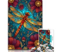 Teenager Puzzles Dragonfly 1000 Piece Jigsaw Puzzles for Teenagers,Artistic Wall Decor & Birthday Gift Idea for Friends, Home Office 26x38cm