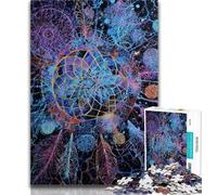 Teenager Puzzles Dream Catcher Oil Painting 1000 Piece Jigsaw Puzzles for Teenagers,Artistic Wall Decor & Birthday Gift Idea for Friends, Home Office 50x75cm