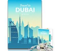 Teenager Puzzles Dubai Adult Puzzles 1000 Pieces,Toys Educational Games Stress Relieving Parent-child Interaction 26x38cm