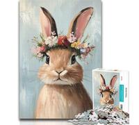 Teenager Puzzles Easter Bunny Jigsaw Puzzles for Teenagers 1000 Piece,Vibrant And Unique Design Relaxing & Challenging Puzzle Experience 26x38cm