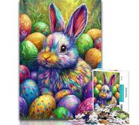Teenager Puzzles Easter Bunny Jigsaws Puzzles 1000 Pieces for Adults Gifts,Learning Educational Toy for Is Ideal As A Gift for The Whole Family 26x38cm