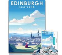 Teenager Puzzles Edinburgh Scotland Travel 1000 Pieces Jigsaw Puzzle for Adults& Teens,Toys Educational Games Stress Relieving Unique Home Decor And Gifts 75x50cm