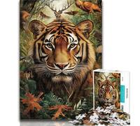 Teenager Puzzles Fallen Tiger Adult Puzzles 1000 Pieces,Decompressing Intellectual Educational Toy Great Gifts And Toys 50x75cm