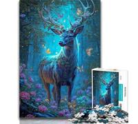 Teenager Puzzles Fantasy Deer Jigsaw Puzzles for Teenagers 1000 Pieces,Family Game Birthday Gifts.Challenge High Difficulty 50x75cm