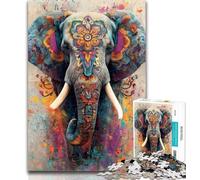 Teenager Puzzles Fantasy Elephant 1000 Piece Jigsaw Puzzles for Adults Gifts,Challenging Game Toys for Is Ideal As A Gift for The Whole Family 26x38cm