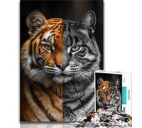 Teenager Puzzles Fantasy Tiger Puzzles 1000 Pieces for Adults,Brain Teaser Game Wall Decoration Unique Birthday And Xmas Gifts (26x38cm)