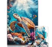 Teenager Puzzles Fantasy Turtle Jigsaw Puzzles for Teenagers 1000 Piece,Vibrant And Unique Design Relaxing & Challenging Puzzle Experience 50x75cm