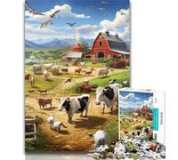 Teenager Puzzles Farm Animal 1000 Piece Jigsaw Puzzle for Adults And Teenagers,Learning Educational Toy for Is Ideal As A Gift for The Whole Family 75x50cm