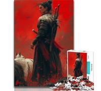 Teenager Puzzles Female Ninja Warrior Adult Jigsaws 1000 Pieces Difficult,is Ideal As A Gift for The Whole Family Suitable for And 14 (50x75cm)