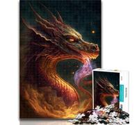 Teenager Puzzles Fire Dragon in Heaven 1000 Piece Jigsaw Puzzle for Adults Teens,Challenging Game And Family Play Secret Santa Gifts 26x38cm