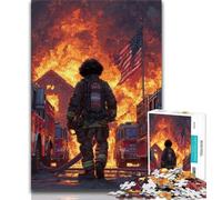 Teenager Puzzles Firefighters Jigsaw Puzzles for Adults 1000 Pieces,Birthday Gift Idea for Adults, Family Game And Hobby (26x38cm)