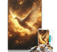 Teenager Puzzles Flame Dove Puzzles for Adults And Teenagers,Toys Educational Games Stress Relieving Artists Collection, Fine Art 26x38cm