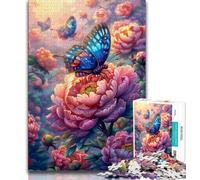 Teenager Puzzles Flower And Butterfly Jigsaw Puzzles for Adults 1000,Vibrant And Unique Design Relaxing & Challenging Puzzle Experience (50x75cm)