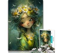 Teenager Puzzles Flower Girl Adult Jigsaws 1000 Pieces Difficult,is Ideal As A Gift for The Whole Family Suitable for And 14 (26x38cm)