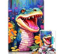 Teenager Puzzles Flowers Crocodile 1000 Piece Jigsaw Puzzles for Adults,learning Educational Toys Unique Home Decor And Gifts 75x50cm