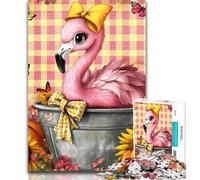 Teenager Puzzles Flowers Flamingo 1000 Pieces Jigsaw Puzzle for Adults& Teens,Artists Collection, Fine Art for Age 14 Years Up 50x75cm