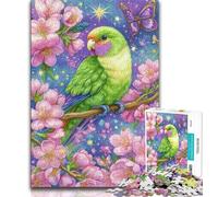 Teenager Puzzles Flowers Parrot Jigsaw Puzzles for Teenagers 1000 Piece,Vibrant And Unique Design Relaxing & Challenging Puzzle Experience (50x75cm)