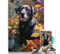 Teenager Puzzles Forest Labrador Jigsaw Puzzles for Adults,Artistic Wall Decor & Birthday Gift Idea for Friends, Home Office 50x75cm