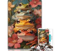 Teenager Puzzles Frog 1000 Pieces Jigsaw Puzzles for Adults And Teens,Educational Game for Birthday, Chrismas for Ages 14+ 26x38cm