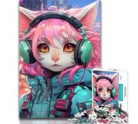 Teenager Puzzles Future Cat Warrior 1000 Piece Jigsaw Puzzles for Adults,learning Educational Toys Unique Home Decor And Gifts 26x38cm