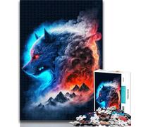 Teenager Puzzles Galactic Art Wolf Jigsaw Puzzles for Teenagers 1000 Piece,Vibrant And Unique Design Relaxing & Challenging Puzzle Experience 26x38cm