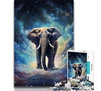 Teenager Puzzles Galaxies Elephants Puzzles 1000 Pieces for Adults,Brain Teaser Game Wall Decoration Unique Birthday And Xmas Gifts 50x75cm