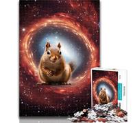 Teenager Puzzles Galaxies Squirrels Jigsaw Puzzles for Adults,Artistic Wall Decor & Birthday Gift Idea for Friends, Home Office 50x75cm