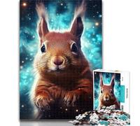 Teenager Puzzles Galaxies Squirrels Puzzles 1000 Pieces for Adults,Brain Teaser Game Wall Decoration Unique Birthday And Xmas Gifts 26x38cm