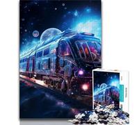 Teenager Puzzles Galaxies Trains 1000 Piece Jigsaw Puzzles for Teenagers Gifts,Diy Modern Wall Art Unique Gift Home Decor (38x26cm)