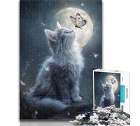 Teenager Puzzles Galaxy Cat Jigsaws 1000 Pieces for Adults,Birthday Present, Gifts, Wall Art for And Age 14 Years Up 26x38cm