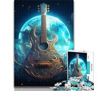 Teenager Puzzles Galaxy Guitar 1000 Piece Jigsaw Puzzles for Teenagers Gifts,Diy Modern Wall Art Unique Gift Home Decor 75x50cm