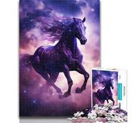 Teenager Puzzles Galaxy Purple Horse 1000 Piece Jigsaw Puzzles for Teenagers,Educational Game for Birthday, Chrismas for And 14 Years Old 50x75cm