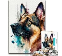 Teenager Puzzles German Shepherd 1000 Piece Jigsaw Puzzles for Adults,learning Educational Toys Unique Home Decor And Gifts (38x26cm)
