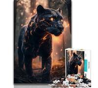 Teenager Puzzles Glowing Thunder Panther 1000 Piece Jigsaw Puzzles for Teenagers Gifts,Diy Modern Wall Art Unique Gift Home Decor (50x75cm)