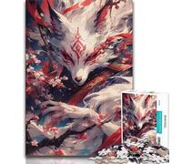 Teenager Puzzles God of Foxes Adult Puzzles 1000 Pieces,Learning Educational Toys Family Games Enhance Love between Couples (50x75cm)