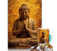 Teenager Puzzles Golden Buddha Puzzles for Adults And Teenagers,Toys Educational Games Stress Relieving Unique Home Decor And Gifts 26x38cm