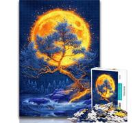 Teenager Puzzles Golden Landscape 1000 Piece Jigsaw Puzzles for Teenagers,Artistic Wall Decor & Birthday Gift Idea for Friends, Home Office 26x38cm