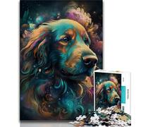 Teenager Puzzles Golden Retriever Dog Fable 1000 Piece Jigsaw Puzzles for Teenagers Gifts,Diy Modern Wall Art Unique Gift Home Decor (50x75cm)