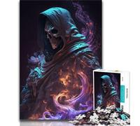 Teenager Puzzles Grim Reaper Formed By Dust 1000 Pieces Jigsaw Puzzle for Adults& Teens,for Educational Game Challenge Toy Unique Home Decor And Gifts (38x26cm)