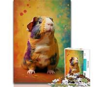 Teenager Puzzles Guinea Pig Animals 1000 Pieces Jigsaw Puzzle for Adults& Teens,Toys Educational Games Stress Relieving Unique Home Decor And Gifts (26x38cm)