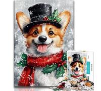 Teenager Puzzles Happy Corgi Adult Jigsaws 1000 Pieces Difficult,is Ideal As A Gift for The Whole Family Suitable for And 14 (50x75cm)