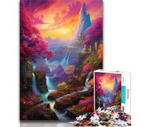 Teenager Puzzles Heaven Landscape Fantasy Colors 1000 Pieces Jigsaw Puzzle for Adults& Teens,Train Your Brain And Hands Gifts for Friends And Family 26x38cm