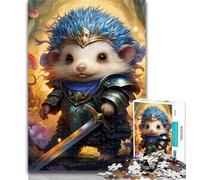 Teenager Puzzles Hedgehog Warrior 1000 Piece Jigsaw Puzzles for Adults,learning Educational Toys Unique Home Decor And Gifts 75x50cm