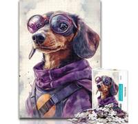 Teenager Puzzles Hero Dachshund Adult Puzzles 1000 Pieces,Learning Educational Toys Family Games Enhance Love between Couples 50x75cm