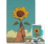 Teenager Puzzles Holding A Rose Jigsaw Puzzles for Teenagers 1000 Pieces,Train Your Brain And Hands Birthday Present, Gifts 50x75cm