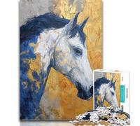 Teenager Puzzles Horse Watercolor 1000 Pieces Jigsaw Puzzle for Adults& Teens,Train Your Brain And Hands Birthday Present, Gifts 50x75cm