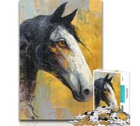 Teenager Puzzles Horse Watercolor Jigsaw Puzzles for Teenagers 1000 Pieces,Family Game Birthday Gifts.Challenge High Difficulty 26x38cm